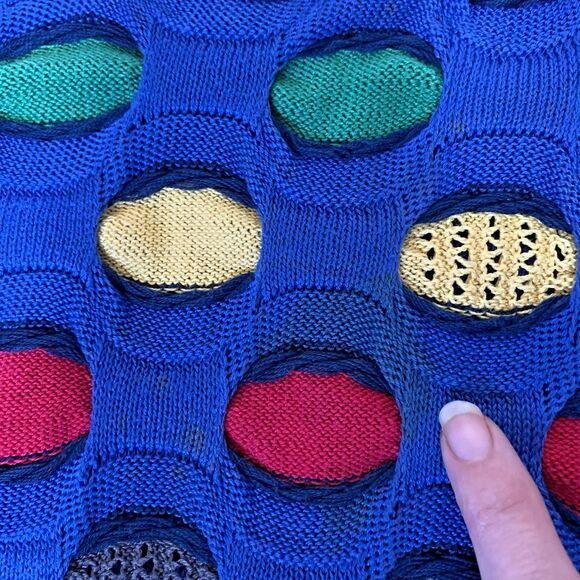 Rare VINTAGE COOGI Australia Bubble Dot 3D Textured Knit Sweater M – Some Flaws - Picture 11 of 16